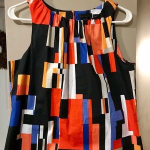 Sleeveless geometric blouse